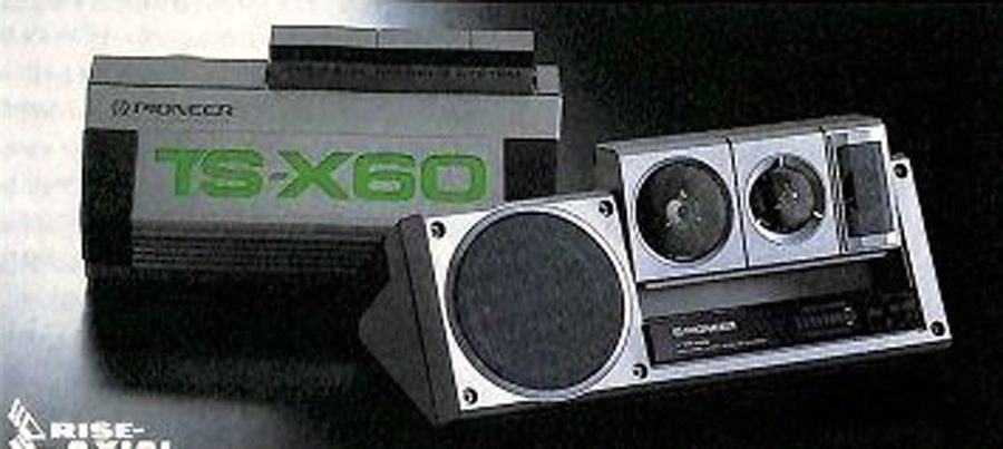 Vintage Pioneer TS-X60 car stereo speaker with sleek design and powerful sound, showcasing high-quality audio technology.